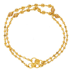 22K Yellow Gold Beaded Anklets (10.6 grams)