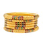 22K Yellow Gold Meenakari Bangle Set of 6 (109.7gm)