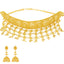 22K Yellow Gold Chandelier Choker w/ Jhumkas