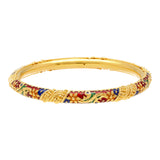 22K Yellow Gold Thin Meenakari Bangles (43.2 grams) | 
These dainty 22k yellow gold bangles have a stunning Meenakari design that pairs well with any t...