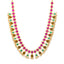 22K Yellow Gold, Gemstone, and Pearl Necklace (108.7gm)