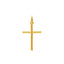 Thin Holy Cross Unisex Pendant in 22K Yellow Gold (3.5gm)