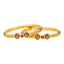 22K Yellow Gold Meenakari Pipe Bangle Set of 2 (47.5 grams)