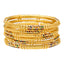 22k Yellow Gold Meenakari Pipe Bangle Set (91.4 grams)