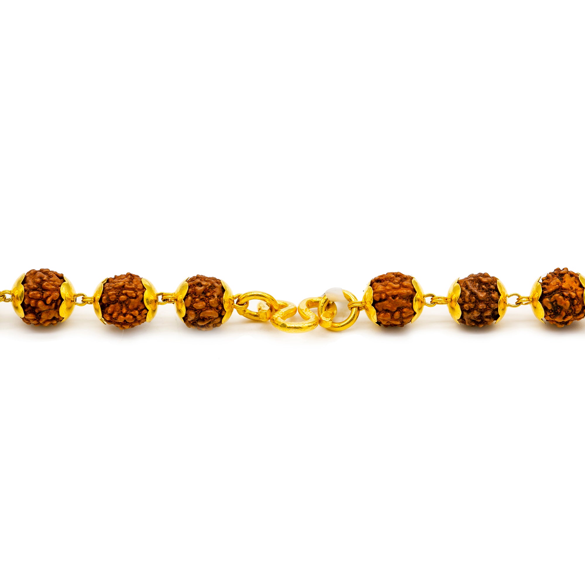 22K Yellow gold Rudraksha Bracelet with Ganesh CZ Pendant Unisex gold  jewelry 3 | eBay