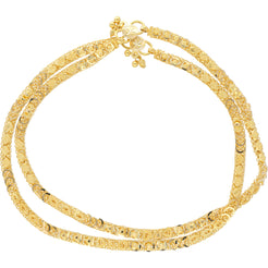 22K Yellow Gold Anklet Set of 2 (22.5gm)