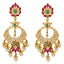 22K Yellow Gold Jeweled Chandbali Earrings (25.8gm)