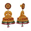 22K Yellow Gold & Gemstone Jhumka Earrings (68.6gm)