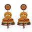 22K Yellow Gold & Gemstone Jhumka Earrings (68.6gm)