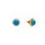 22K Yellow Gold Blue Earrings (8.6gm)