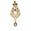 22K Gold Ruby Emerald CZ Earrings - Virani Jewelers