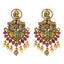 22K Yellow Gold & Gem Antique Chandbali Earrings (19.7gm)