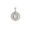 Unisex Round Om Pendant with 22K White Gold & CZ Stones (6gm)