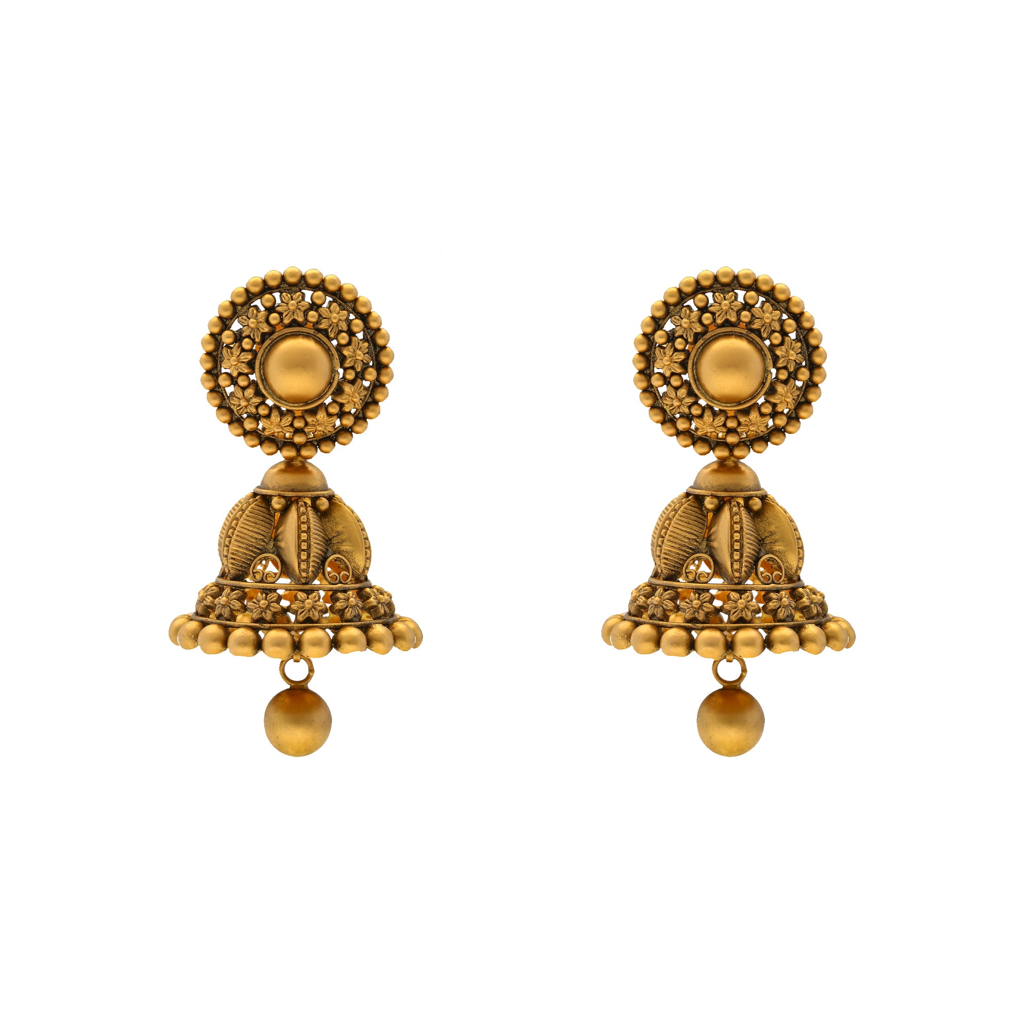 22K Antique Gold Necklace Set (77gm) – Virani Jewelers