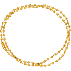 22K Yellow Gold Beaded Anklet Set (11.6gm)