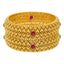 22K Antique Gold Bangle Set (57.1gm)