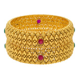 22K Antique Gold Bangle Set (57.1gm) | 
This luxurious set of two 22k gold bangles have a gorgeous antique gold finish, beaded filigree ...