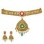 22K Antique Gold Chandbali Choker Set (101.9gm)