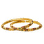 22K Yellow Gold Meenakari Bangle Set of 2 (40gm)