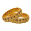 22K Antique Gold & Ruby Lakshmi Bangle Set (60.5m)