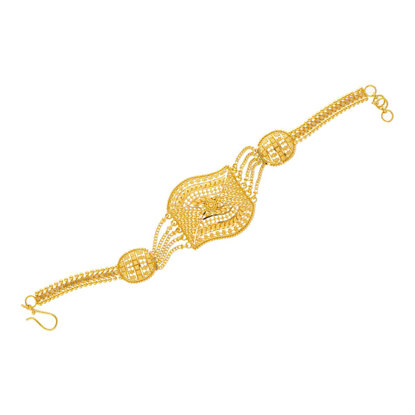 22K Yellow Gold Chaaya Bracelet (14 grams) | 
The 22K Yellow Gold Chaaya Bracelet has a sophisticated design composed of delicate beading, exp...