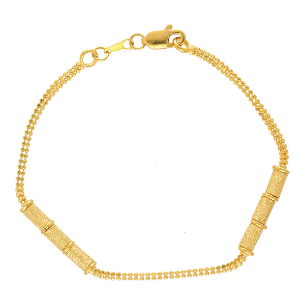 Contemporary Linked 22 KT Gold Bracelet for Men