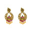 22K Antique Gold Chandbali Earrings (21.3gm)