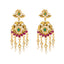 22K Yellow Gold, Gems & Pearls Chandbali Earrings (13.1gm)