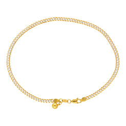 22K Muti-Tone Gold Cuban Link Anklets (9.3 grams)