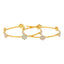 22K Yellow Gold Kid’s Bangle Set with Flower Designs (12.1gm)