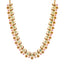 22K Gold & Gemstone Long Kasu Necklace Set (85.5gm)