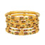 22K Yellow Gold Meenakari Bangle Set of 6 (100.4gm)