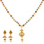 22K Yellow Gold Meenakari Jewelry Set (37.1gm)