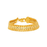 22K Yellow Gold Link Bracelet For Men (52.3gm) | 
Pair this ultra stylish 22k yellow gold link bracelet with business, formal, or casual looks. Fe...