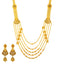 22K Yellow Gold Meenakari Jewelry Set (130.1gm)