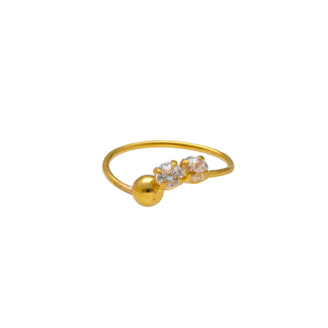 Buy Delicate Single Leaf and Diamond Ring in 24kt Solid Gold by Prehistoric  Works | elk & HAMMER