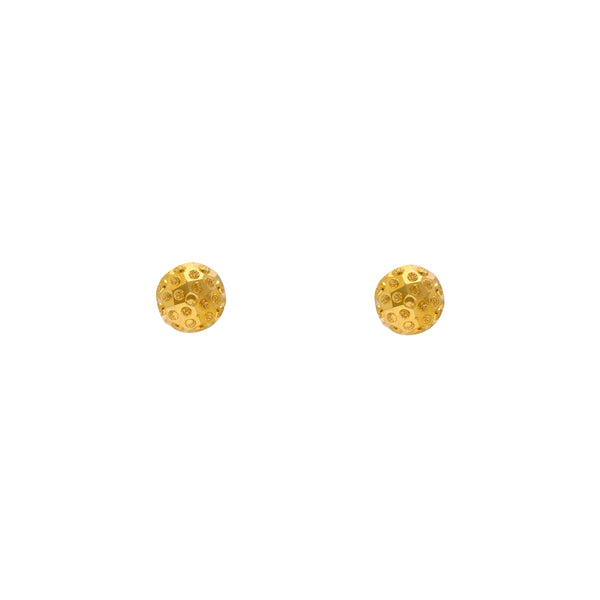 22K Yellow Gold Button Stud Earrings (2.8gm) | 
This adorable pair of 22k gold stud earring for women have a fun polka dot engravings that add a...