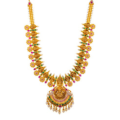 22K Yellow Gold Laxmi Necklace (114.3gm)