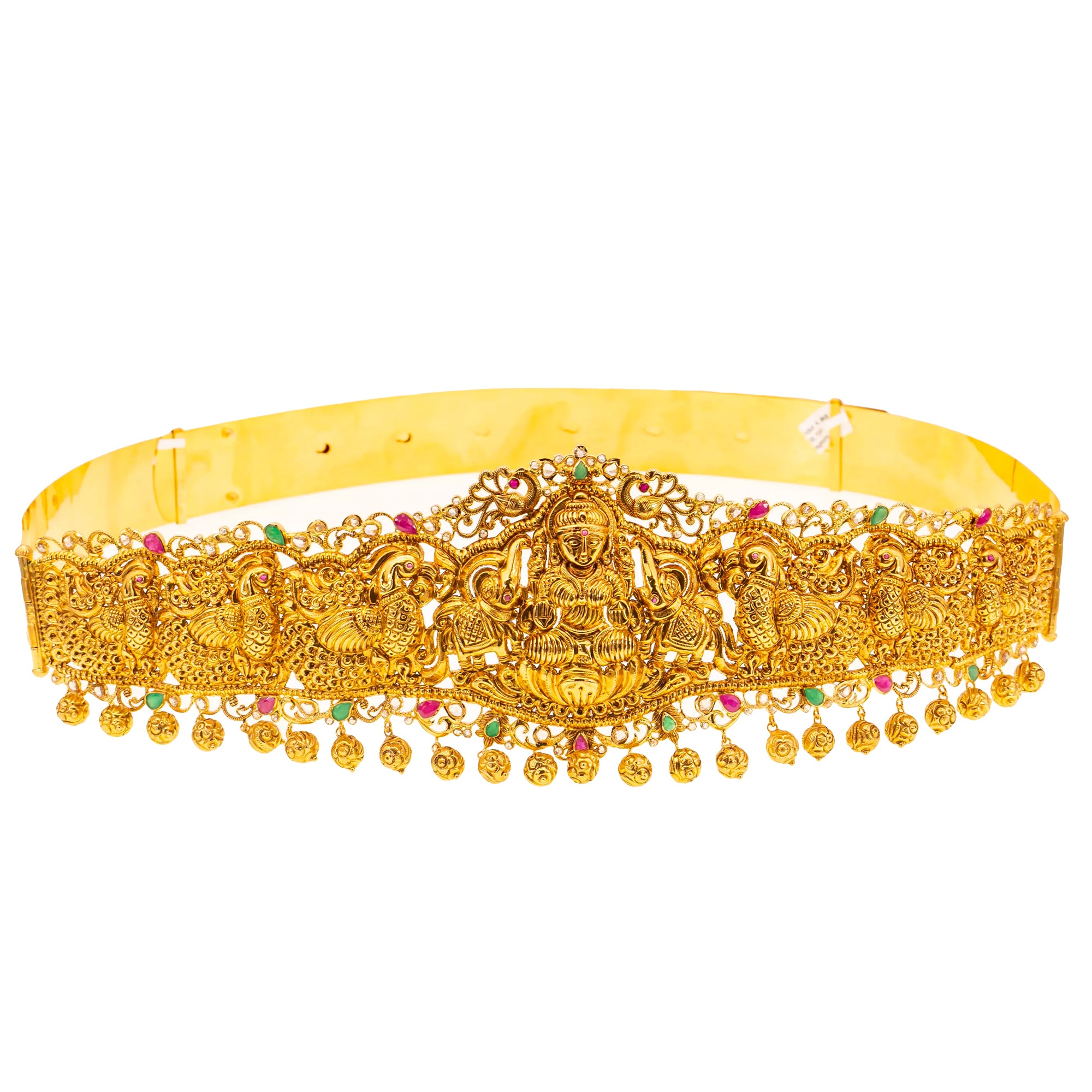Rudra Creation Golden Gold Metal Waist Belts For Womens, Size: Large