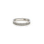 An image of a Virani Jewelers 14K white gold wedding ring laying flat.