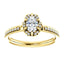 Cushion Diamond Halo Pave Engagement Ring - Virani Jewelers