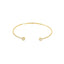 14K Yellow Gold Diamond Bangle W/ VS Diamonds & Circle Accent on Open Cuff - Virani Jewelers