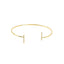 14K Yellow Gold Diamond Bangle W/ VS Diamonds & Bar Accents on Open Cuff Bangle - Virani Jewelers