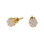 14K Yellow Gold Diamond Stud Earrings W/ 0.5ct SI Diamonds & Cluster Flower - Virani Jewelers