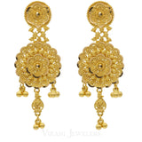 22K Gold Chandelier Earrings - Virani Jewelers | This is an incredibly graceful earring crafted with 22k gold. A perfect piece for any outfit and ...