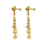 22K Antique Textured Gold Dangle Earrings W/ Rubies, Cubic Zirconia, & Pearls - Virani Jewelers