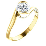 Solitaire Diamond Bypass Engagement Ring - Virani Jewelers | 