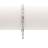 4.03CT Diamond Modern Tennis Bracelet Set in 18K White Gold W/ Fold Over Closure - Virani Jewelers | This is a modern 4.03CT diamond tennis bracelet set in 18k white gold with a fold-over closure. T...