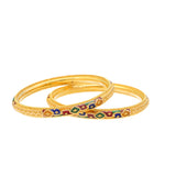 22K Yellow Gold Meenakari Bangle Set of 6 (88.1gm) | 


The colorful Meenakari details on this lovely set of 22k yellow gold bangles will bring an air...