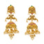 22K Yellow Gold, Emerald, Ruby, & Pearl Jhumkas (42gm)